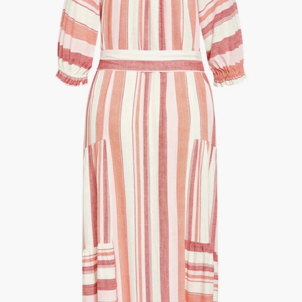 City Chic Stripe Maxi Dress City Chic-BEAUTIFUL SIZE 24/26 - Picture 4 of 6